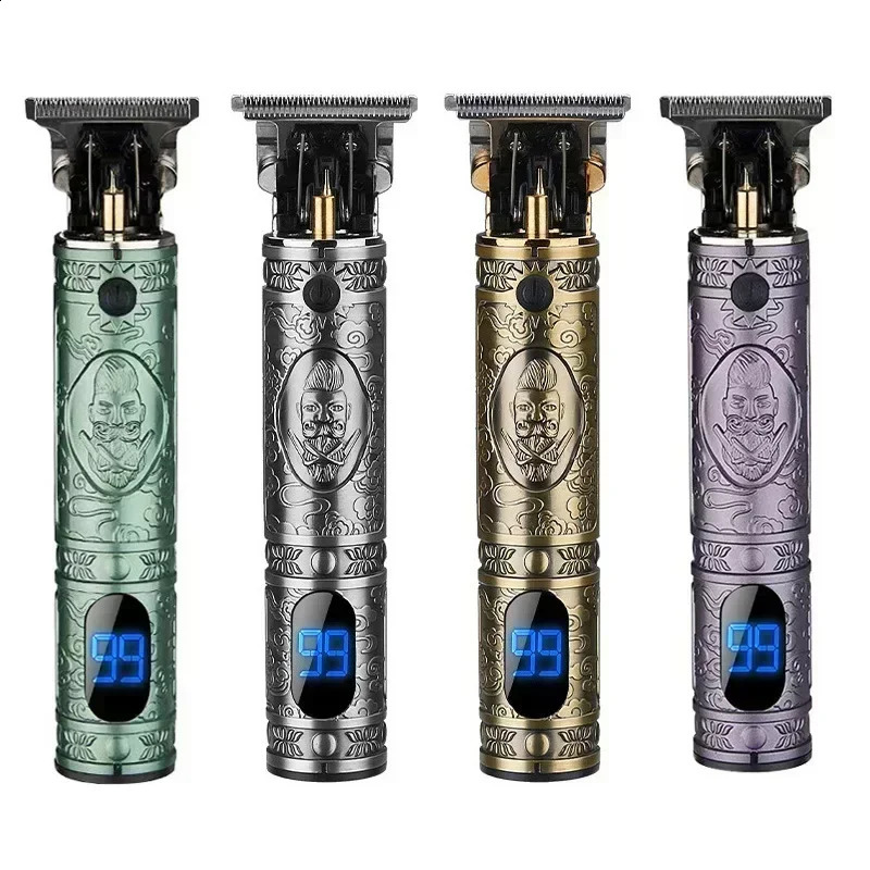 RESUXI JM-700A 700AL 740 Stainless Steel T Blade Beard Men Shaver Rechargeable Baldheaded Hair Trimmer Hair Cutting Machine 241119