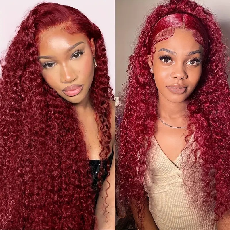 Luxurious 32 Inch Water Wave 13x4 HD Lace Front Wig Similar to Real Human Kinky Curly Hair Perfect Fit For Black Women Closure Wig Transparent Lace Pa