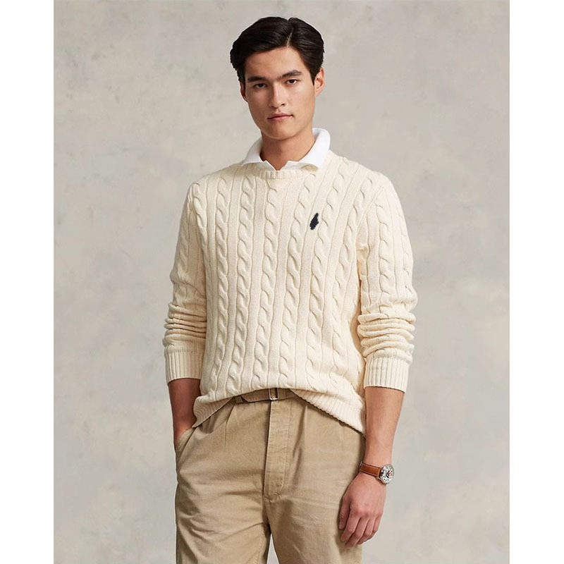 Men's Sweaters Embroidered Round Neck For Mens Womens Autumn Winter Warmth Fried Dough Twists Lovers Pullover Sweater