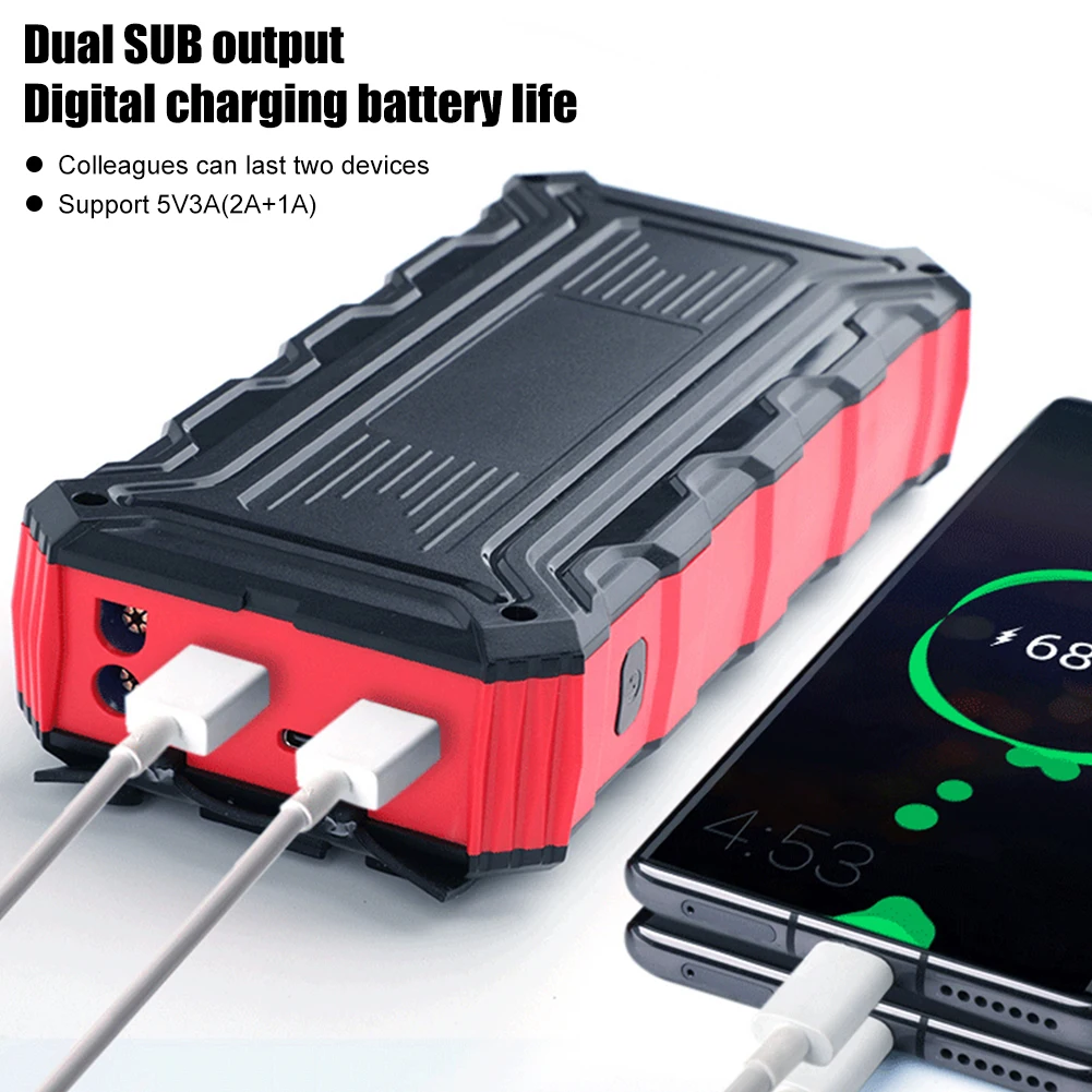 29800mAh Car Jump Starter Portable 1200A Auto Battery Booster Charger Lighting Car Emergency Booster Power Bank Starting Device