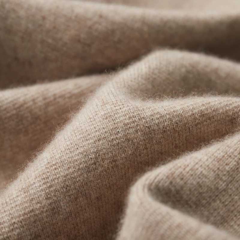 Autumn and winter mens cardigan 100% Merino wool knitted zipper jacket thick and long Slved mens sweater lapel shirt X241119