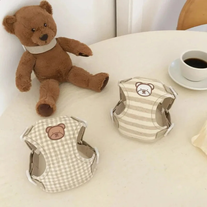 Ins Cute Bear Series Dog Breast Collar Suit Teddy Bichon Outing Cat Chest Strap Hand Holding Rope Pet Small Dog Accessories 241119