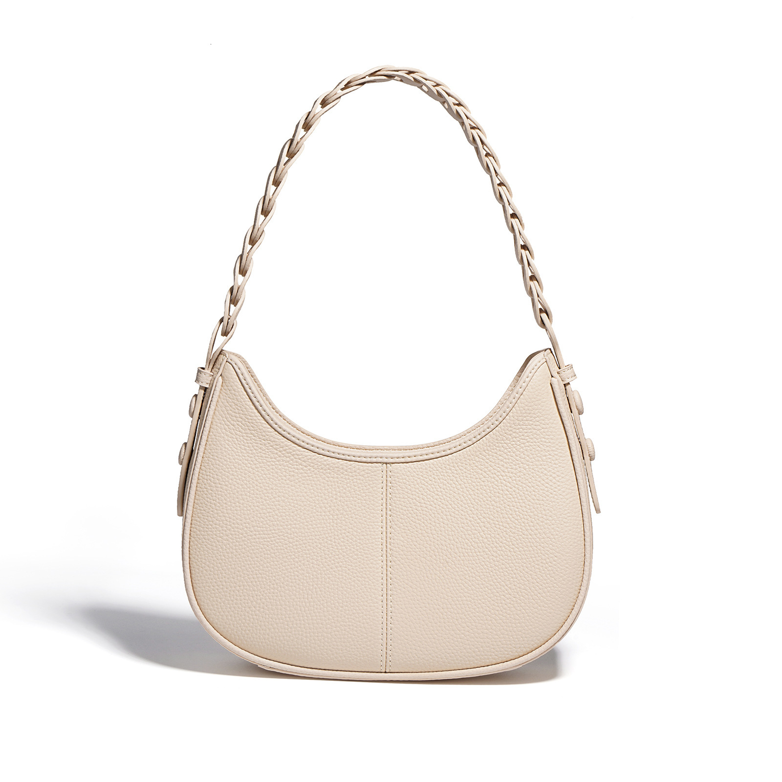New Arrival Women's Top Grain T Handbag Stylish Casual Texture Genuine Leather Crossbody Messenger Bag Pleated BagVoyage