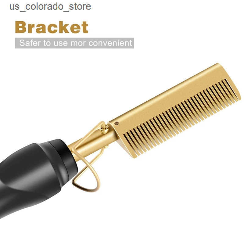 Electric Hair Brushes Hair Straightener Comb Wet Dry Hair Straightener Curling Iron Household Electric Comb 3In1 Straight Curling Comb L240910