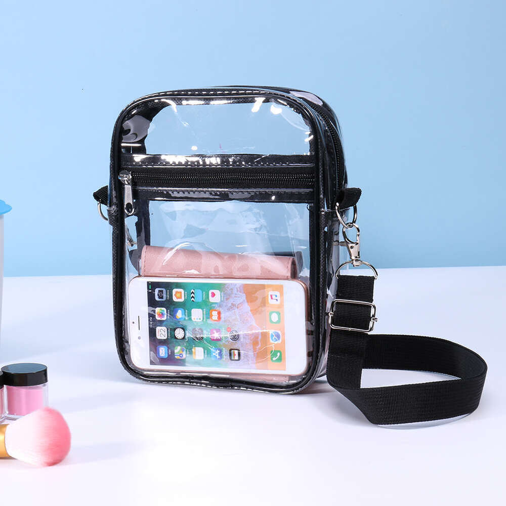 Transparent TPU Sg Small Square Shoulder Messenger Bag Stadium Approved Travel Casual for Concerts Sports Beach Purse