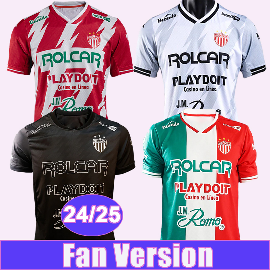 24 25 Mexico Club Necaxa Mens Soccer Jerseys R.SANDOVAL A. MONTES H. JURADO A. PENA Home Away 3rd Cup Special Edition Football Shirts Adult Uniforms