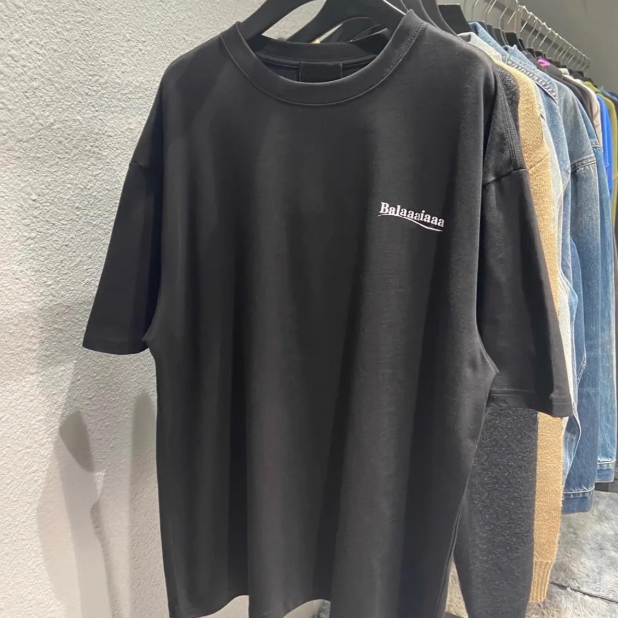 Men Women Oversized Crew Neck T-Shirt High Quality Cotton Wave Print Short Sleeve Tops Loose Fit Casual Streetwear Daily Wear Paris France tees tops