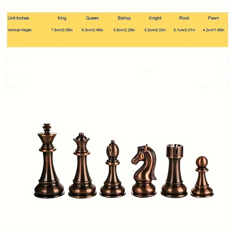 39CM Metal Set 2 Extra Large Folding Wooden Handmade Chess Board Game Travel 241119CJ