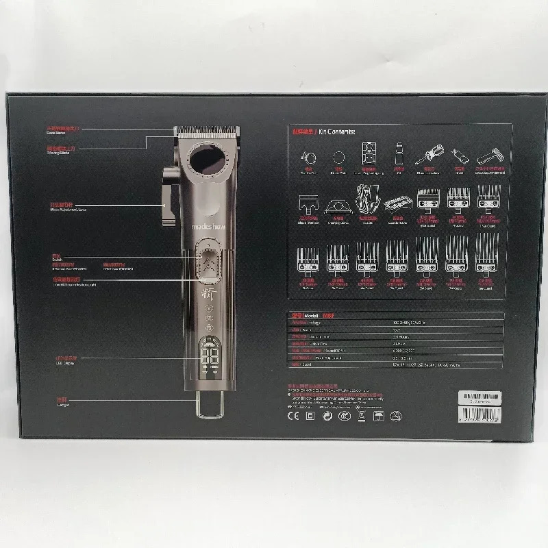 Madeshow M8f Hair Clippers For MenElectric Hair Trimmer For MenCordless Haircut Machine For BarbersHair Cutting Tools 240412