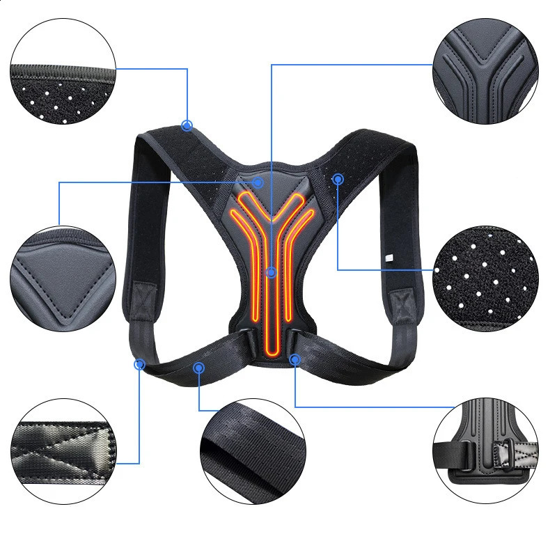 Back Posture Corrector Corset Clavicle Spine Posture Correction Adjustable Support Belt Pain Relief Traine Spine Posture Support 241119