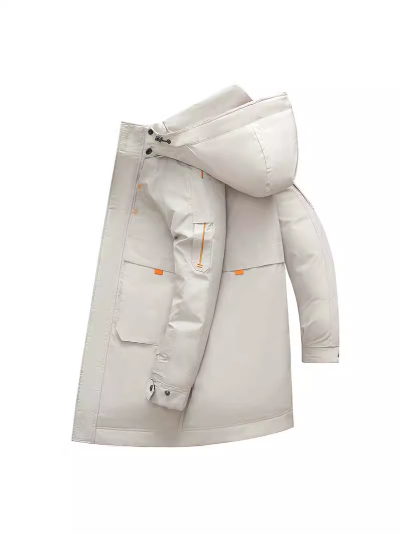 Cross-border winter new wholesale down jacket men's long trend thick winter hooded coat warm down jacket m001