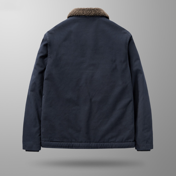 Autumn and winter casual men's fleece thick lapel military padded jacket loose lamb fleece cross border padded jacket m010