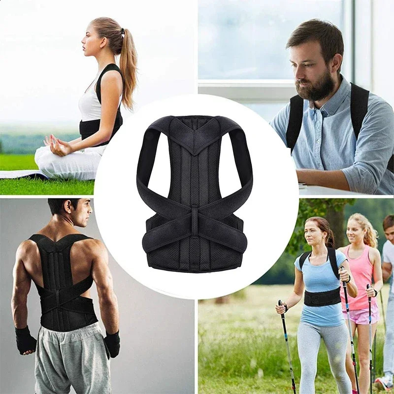 Back Posture Corrector Shoulder Support Belt Hunchback Correction Men Back Pain Relief Improve Spine Clavicle Brace Posture Vest 241119