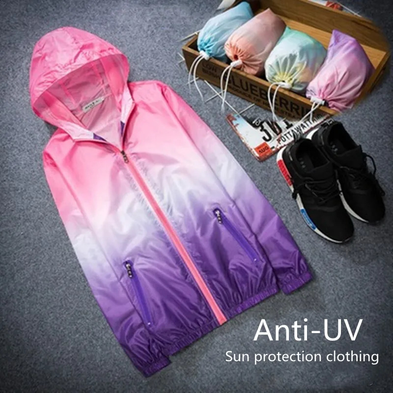Womens UV Protection Jacket Outdoor Childrens Sun Windbreaker Men sun protection clothing 241108