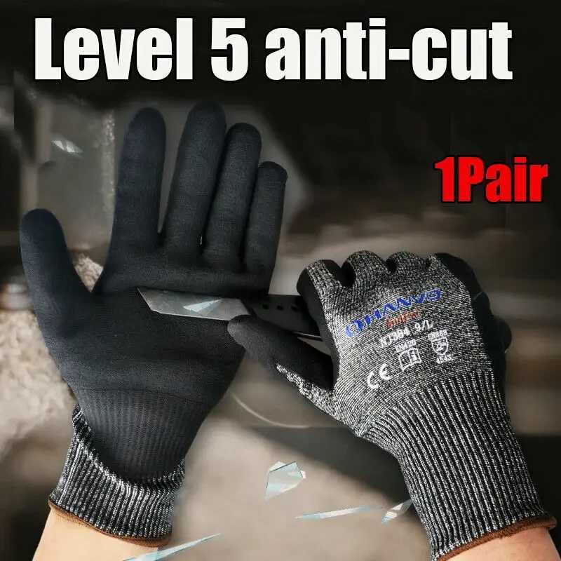 Industrial cutting resistant work gloves Level 5 protective safety glovesW241120