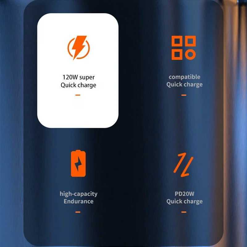 50000mAh 120W Power Pack Fast Charging Power Pack Portable Traffic Capacity External Battery with LED Digital Display Screen Y241119