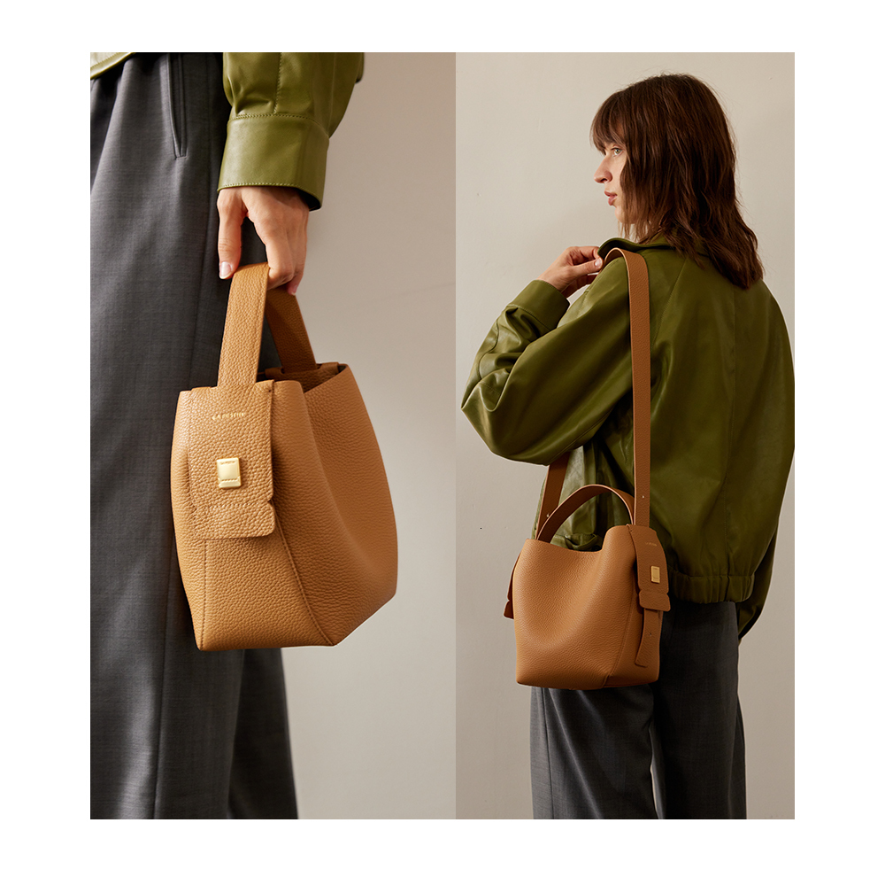 Original Brand Genuine Leather Ladies Handbag Shoulder Crossbody Portable Bucket Bag Female Bags Women's Bag Paisley BagVoyage
