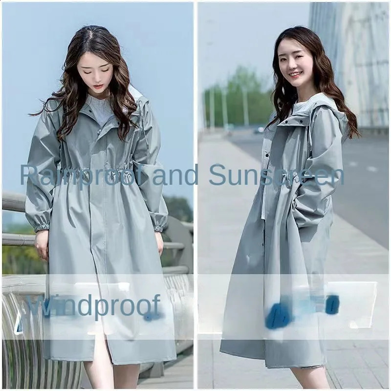 Womens Waterproof Raincoat - Stylish Slim Fit Full-Length Lightweight Perfect for Rainy Days