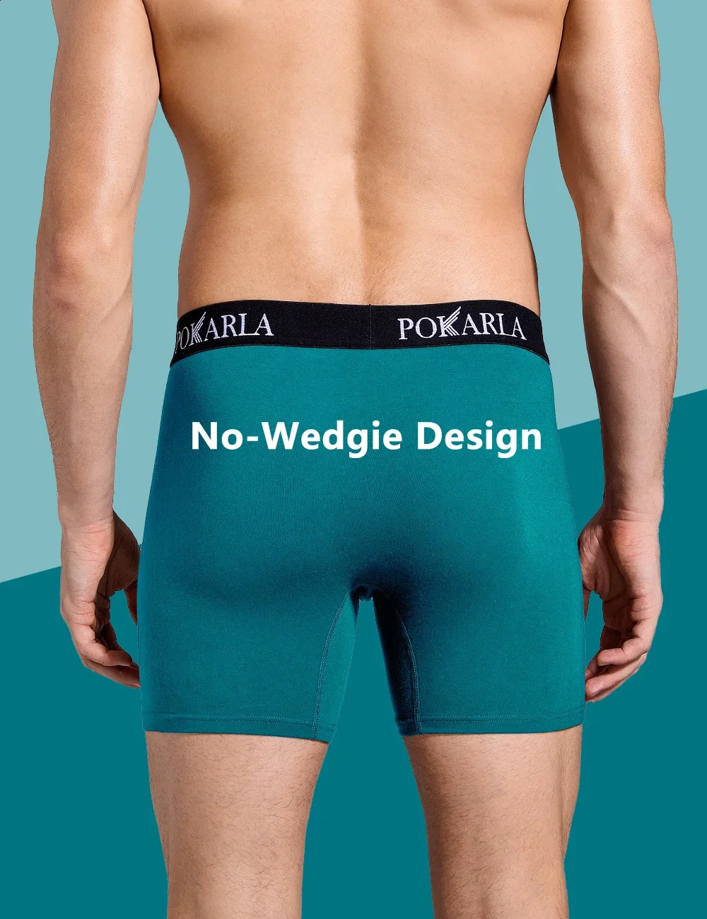 POKARLA 5-piece mens cotton boxing shorts with open U-shaped pocket soft and breathable mens underwear no label sexy underwear elastic underwear 24111