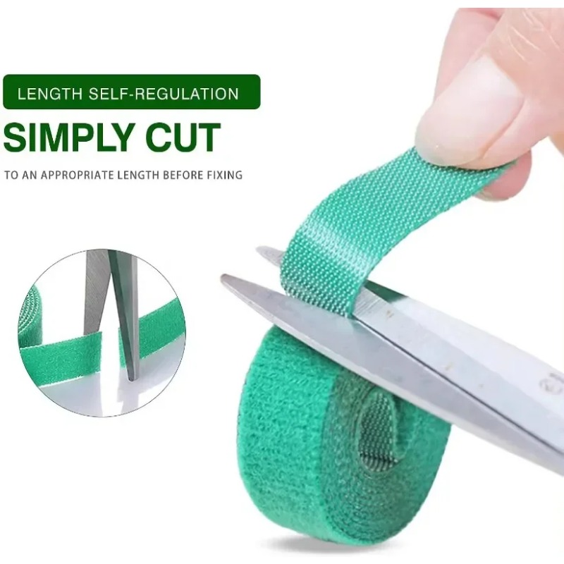 Home Storage Organization Other 3Rolls Nylon Plant Ties Resealable Cable Ties Self Adhesive Plant Fastener Tape For Support Grape Vines Tomato Garden 