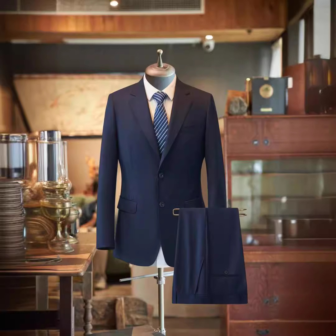 X728Men's slim-fit jacket suit 100% wool high-end two-piece suit high-end Korean style