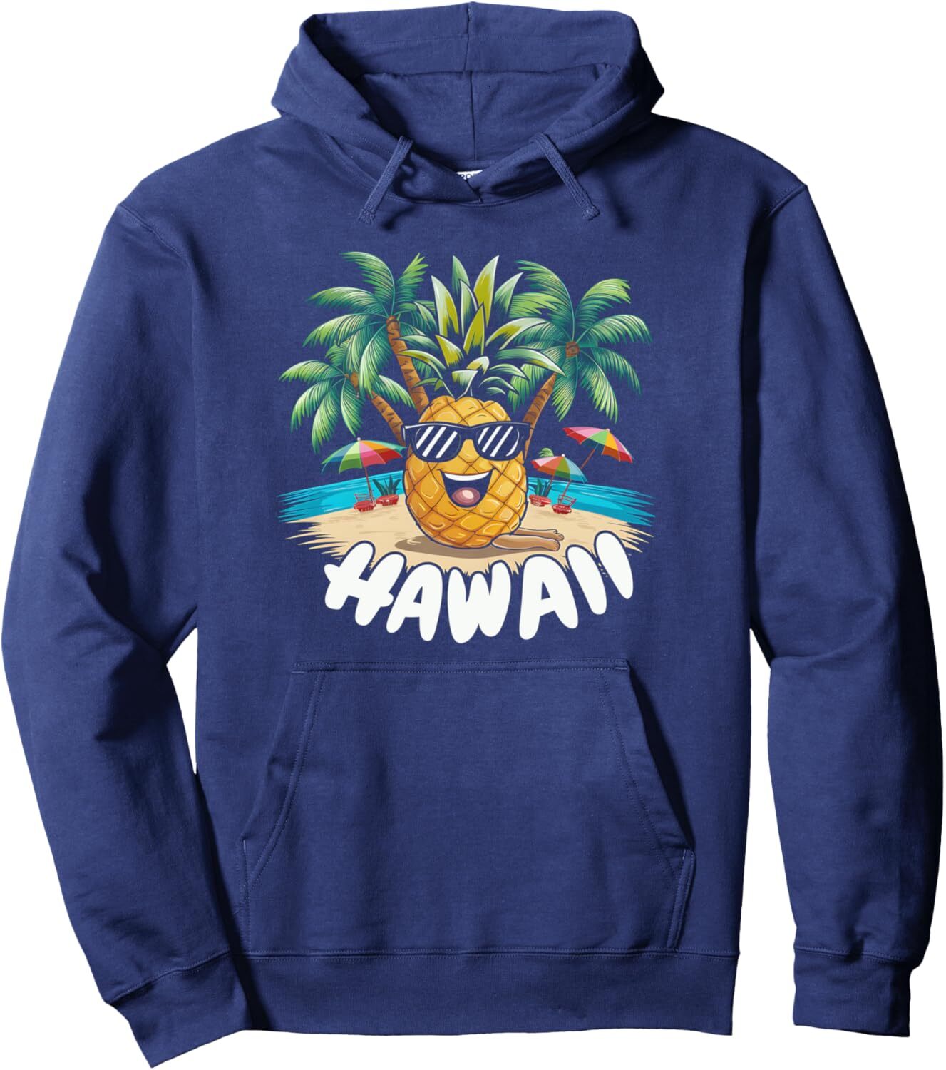 Hoodie for Mens Womens Hawaii Pineapple Tropical Beach Palm Tree Summer Vacation HI Pullover Hoodie Graphic Hoodies sweatshirt