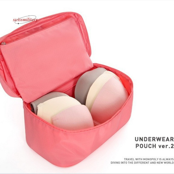 Korean second-generation travel bra bag, portable, classified, organized, and stored in a multifunctional underwear storage bag #6swissmilitary