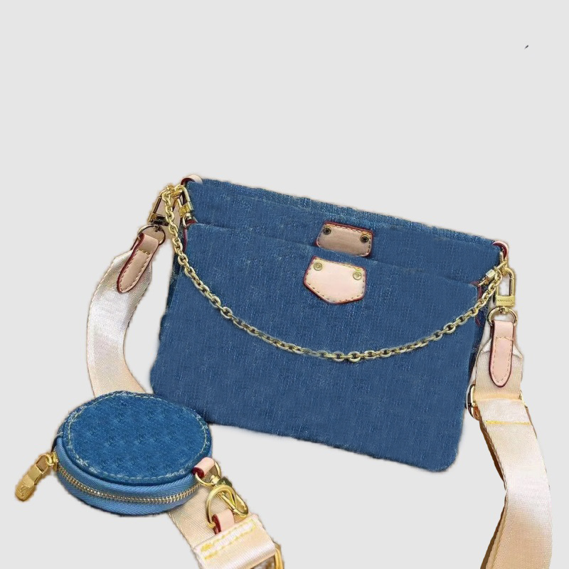 mini nano denim handbags designer bag hobo high quality soft small purse simple letter old flower print shoulder bags daily ornaments xb169 C4