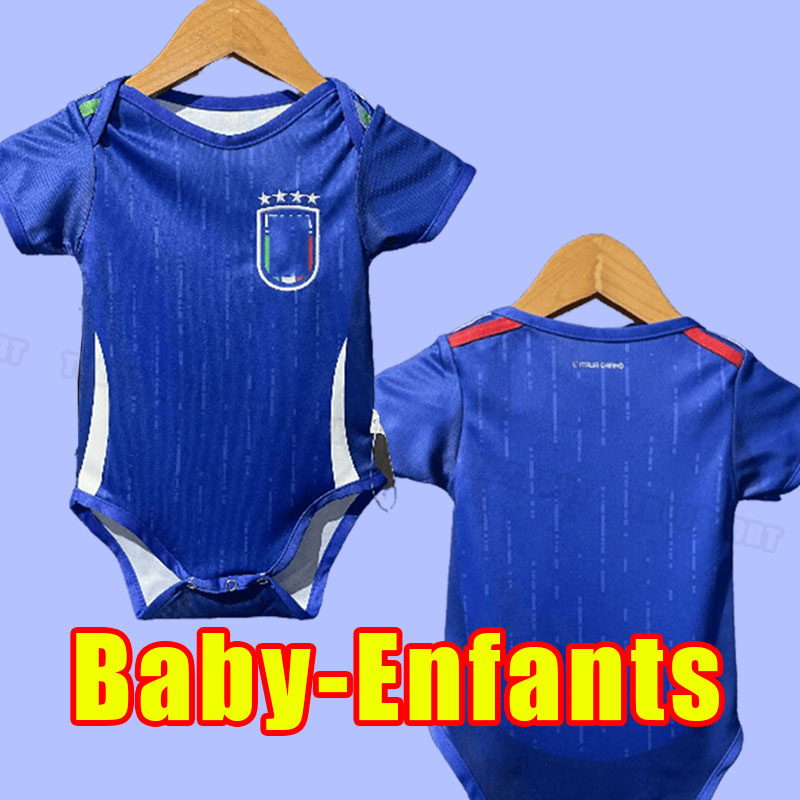 Baby Enfants 24 25 Italia BONUCCI soccer Jerseys 2024 Home Away VERRATTI JORGINHO INSIGNE Belotti CHIESA BARELLA CHIELLINI Italy Immobile 2025 kids kits