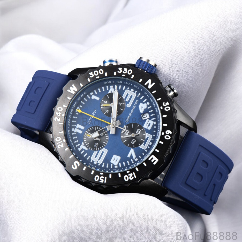 New Color Sport Luxury Watches for Men Quartz Wristwatch Multifunctional Automatic Date Rubber Strap Hot Sale Fashion Male Clocks for Gift Wholesale