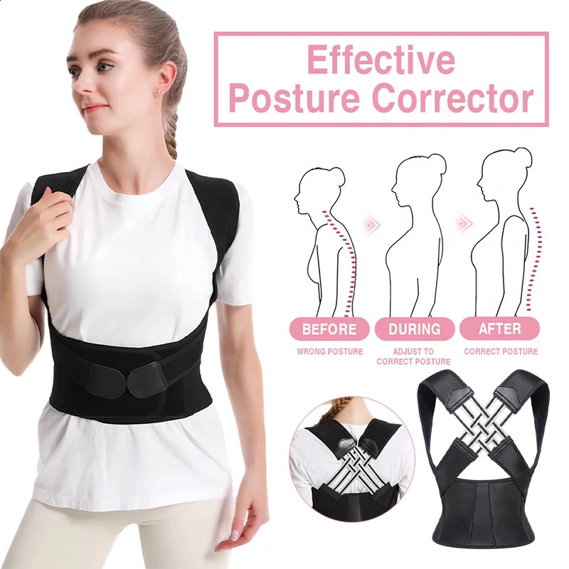 Posture Corrector for Women and Men Adjustable Shoulder Posture Brace Back Straightener Posture Used for Middle and Upper Spine 241119