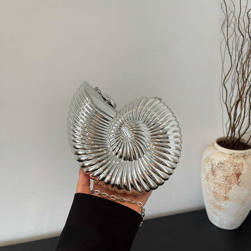 Trendy and niche design, Conch bag for women 2024 new unique acrylic bag, fashionable single shoulder crossbody bag