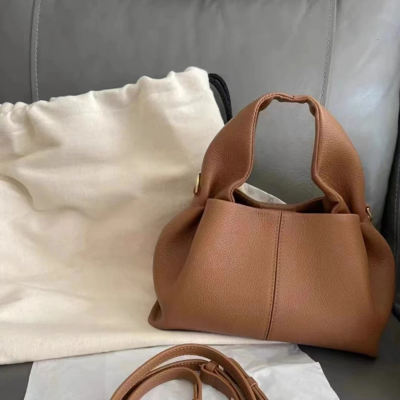 Fashion Cloud Cowhide Shoulder Crossbody Hobos Handbag Women's Leather High-Capacity Tote Savette Bag