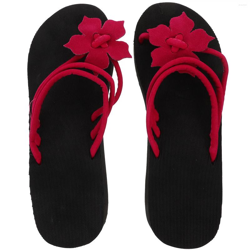 Sandals House Slippers Non-slip Slope Thick Bottom Red Fashion ps Beach Black Knoted Miss hurenlakeshoes hurenlakeshoes hurenlakeshoes
