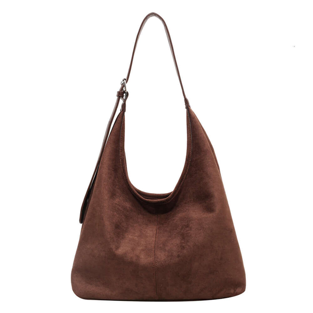 Women Suede Shoulder Stylish Crossbody Large Capacity Top Handle Adjustable Strap Chic Hobo Daily Commuting Bag