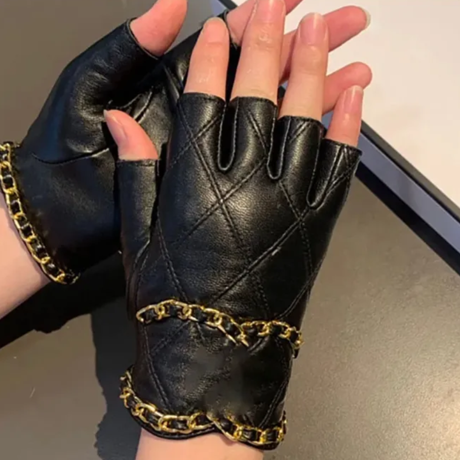 Luxury Mens Womens Five Fingers Gloves Designer Brand Letter Printing Thicken Keep Warm Glove Winter Outdoor Sports Pure Cotton 100% Genuine Leather Gloves gift