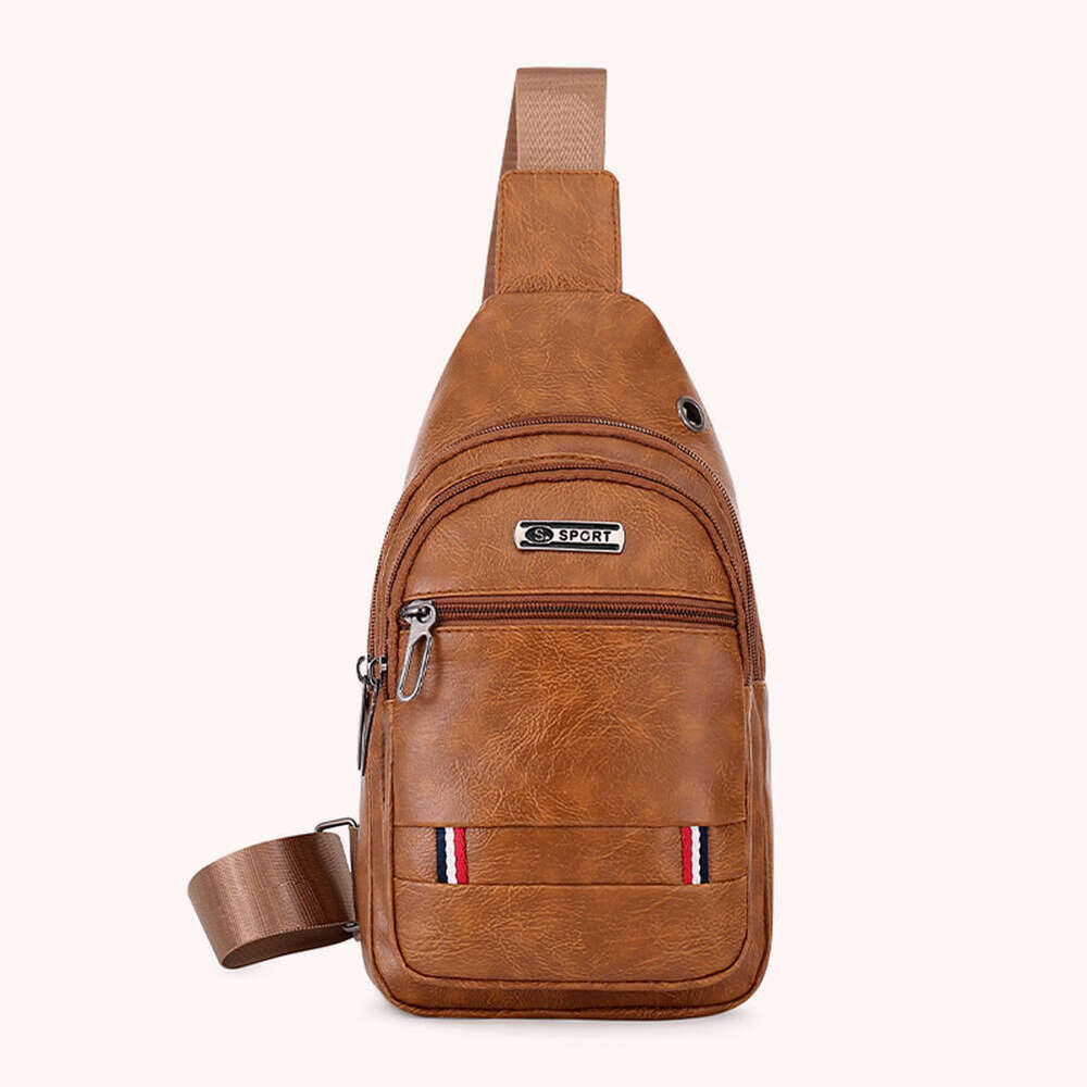Fashion PU Leather Chest Pack Shoulder Anti-theft Waist Bag Fanny Money Travel Purse Phone Pouch Pocket
