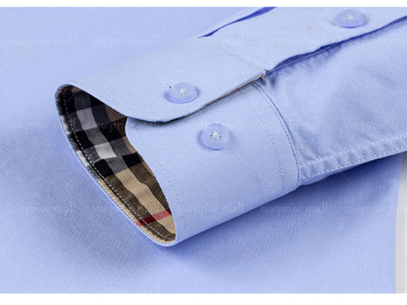 Men's Dress Shirts shirt Business slim fit, versatile, long sleeved shirt, Cotton patchwork fashionable men's casual Shirt, wedding b