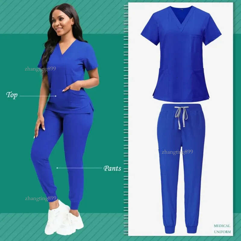 hospital Surgical Clothing Medical Uniforms Women Scrubs Sets Doctors Nurses Accories Dental Cic Beauty Sal Workwear Set e7V7#