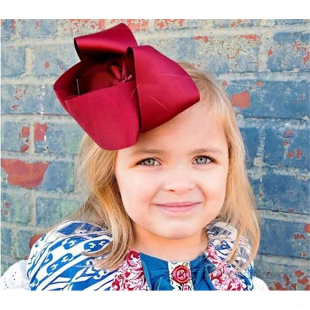 Color 20 Colors 8 Candy Inch Baby Ribbon Bow Hairpin Clips Girls Large Bowknot Barrette Hairbows Kids Hair Accessories 1013 knot FY8712