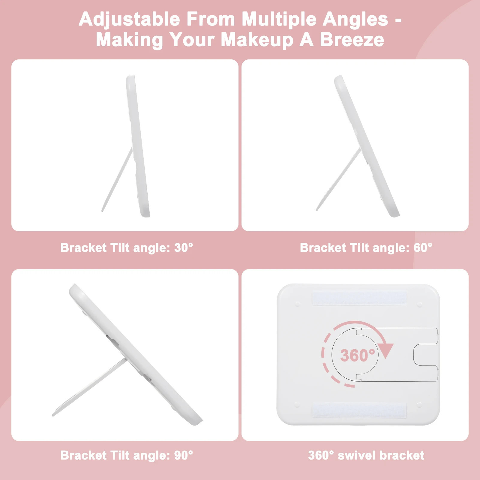 Makeup Bag Travel with a Built-in Mirror Partition Organizer Large Capacity Travel Cosmetic Storage Bag Adjustable Compartments 241119