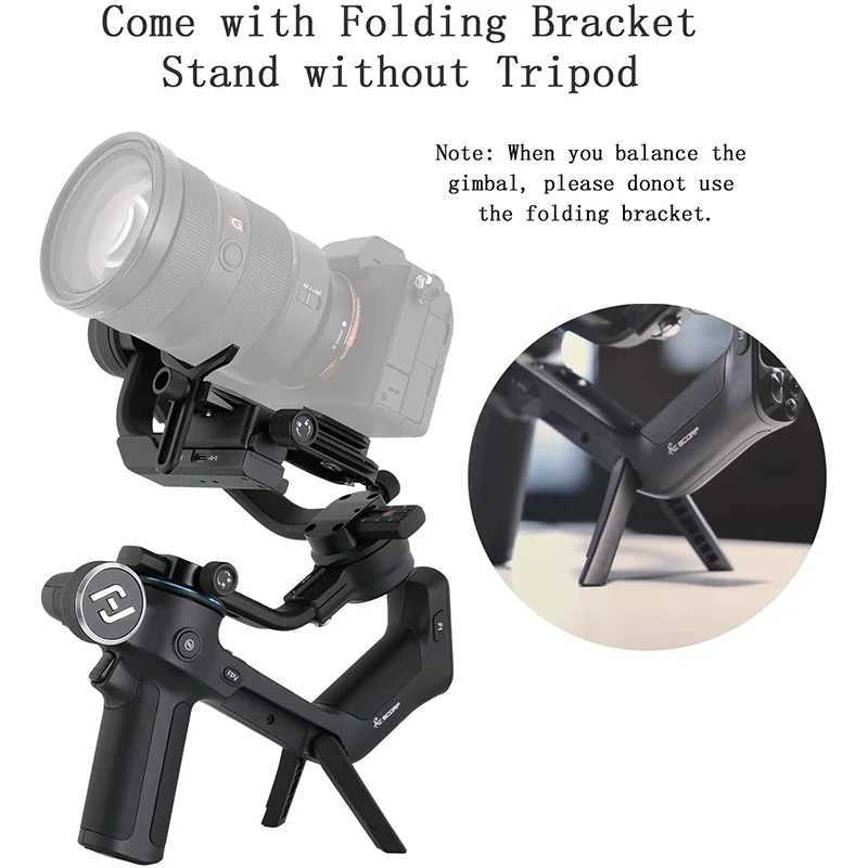 Stabilizers FeiyuTech SCORP-1 3-axis handheld gimbal stabilizer handle for DSLR cameras simplified version of screen display z250516