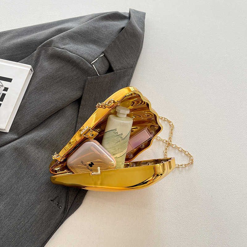 Acrylic Swan Box Bag Irregular Shell Banquet Bag Premium Angel Wings Single Shoulder Crossbody Bag