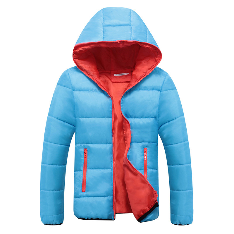 Winter new men's hooded cotton-padded coat coat Hong Kong wind youth color casual fit cotton-padded jacket bread suit men m008