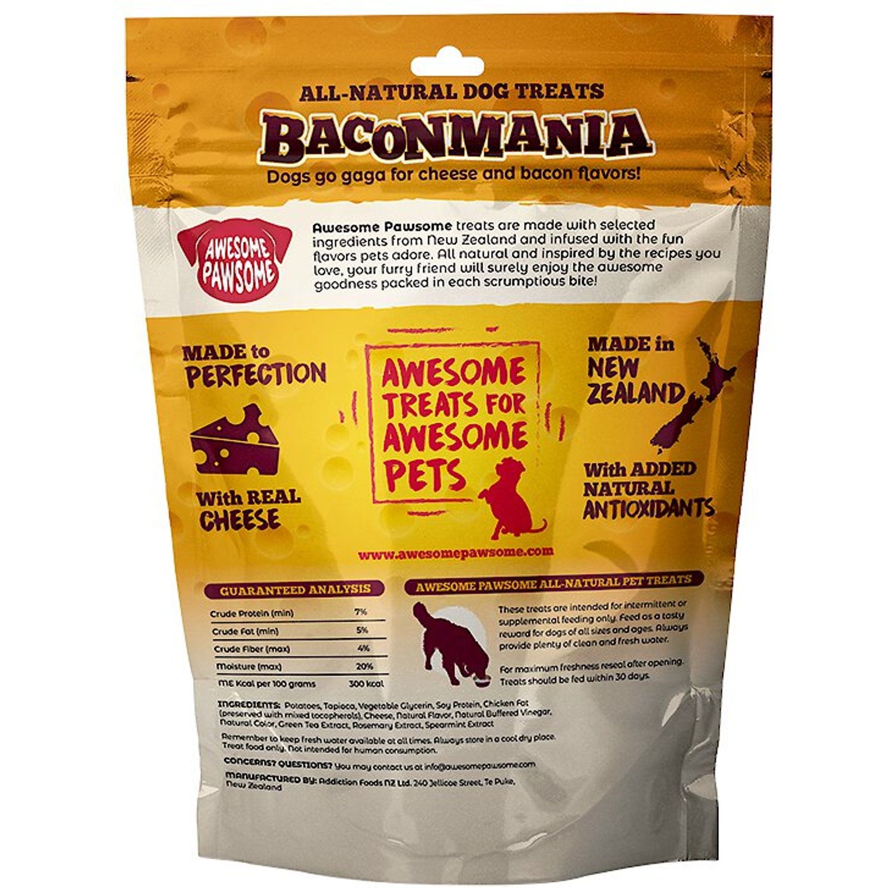 Awesome Pawsome Baconmania Dog Treats, 3-oz bag
