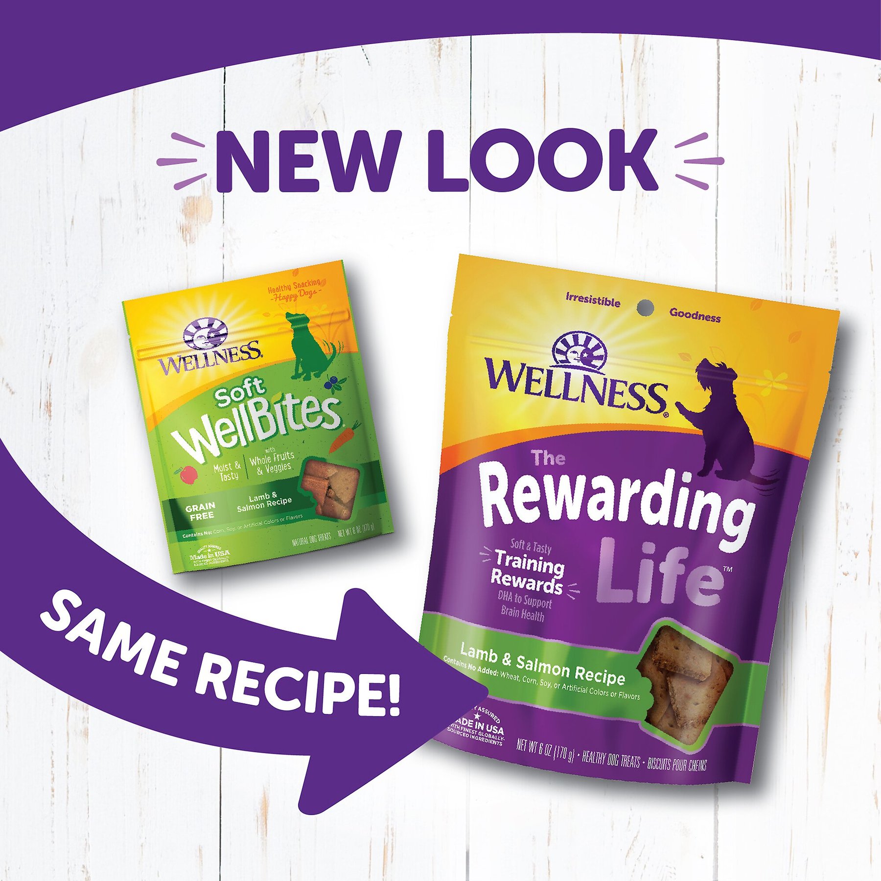 Wellness The Rewarding Life Lamb & Salmon Soft & Chewy Natural Dog Treats