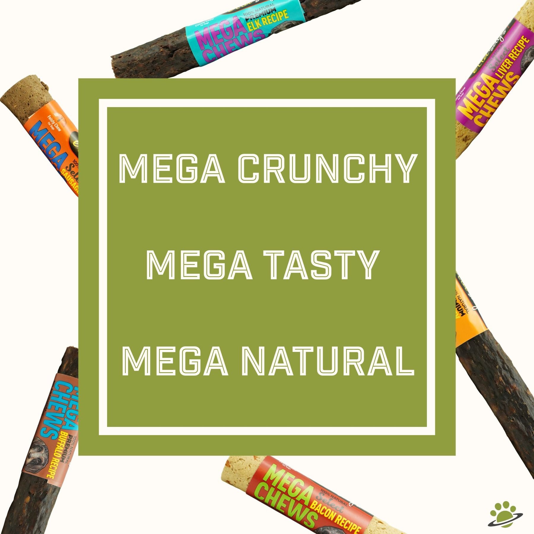 Etta Says! 10-inch MEGA Select Hide-Free Sausage Recipe Crunchy Dog Chew