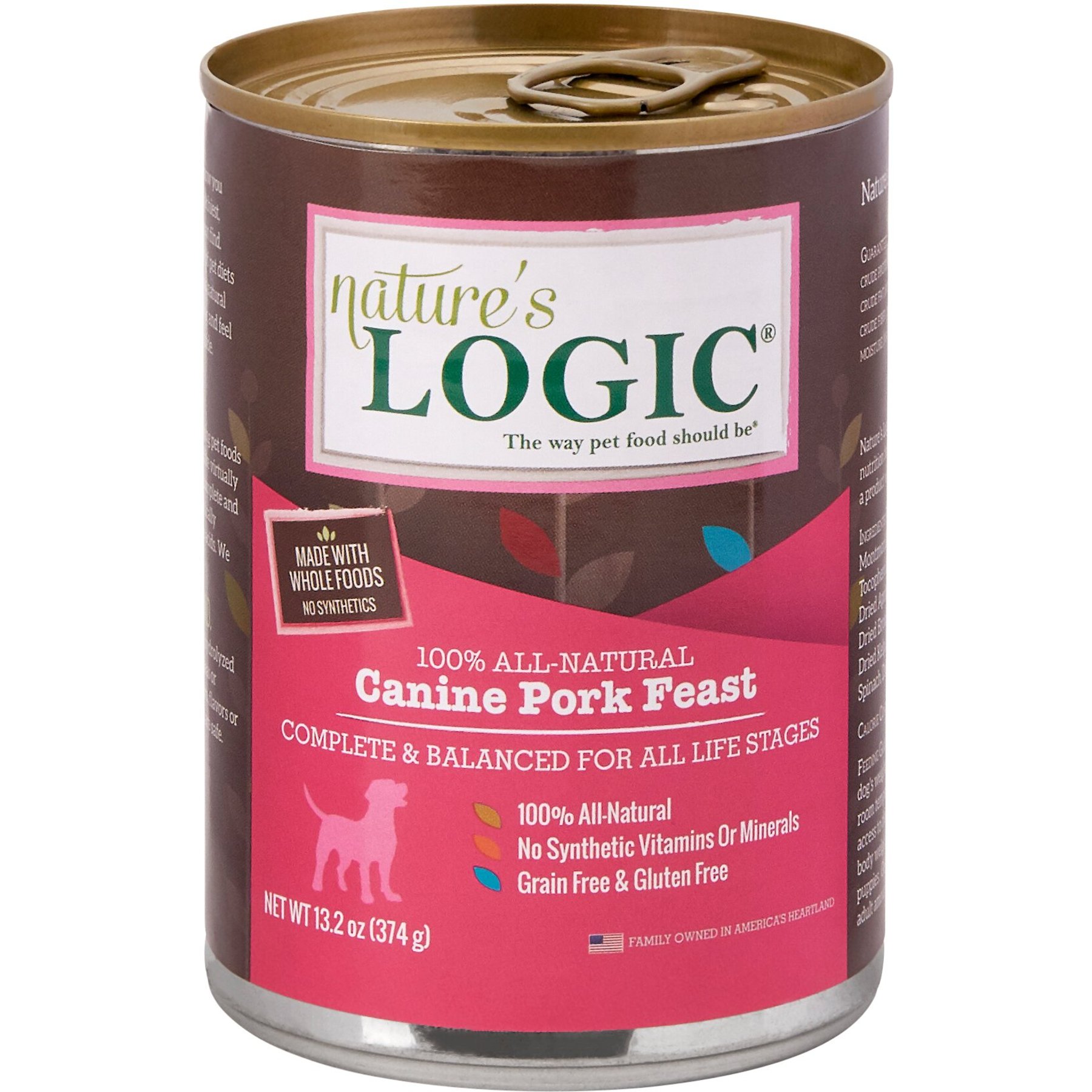 Nature's Logic Canine Pork Feast All Life Stages Grain-Free Canned Dog Food
