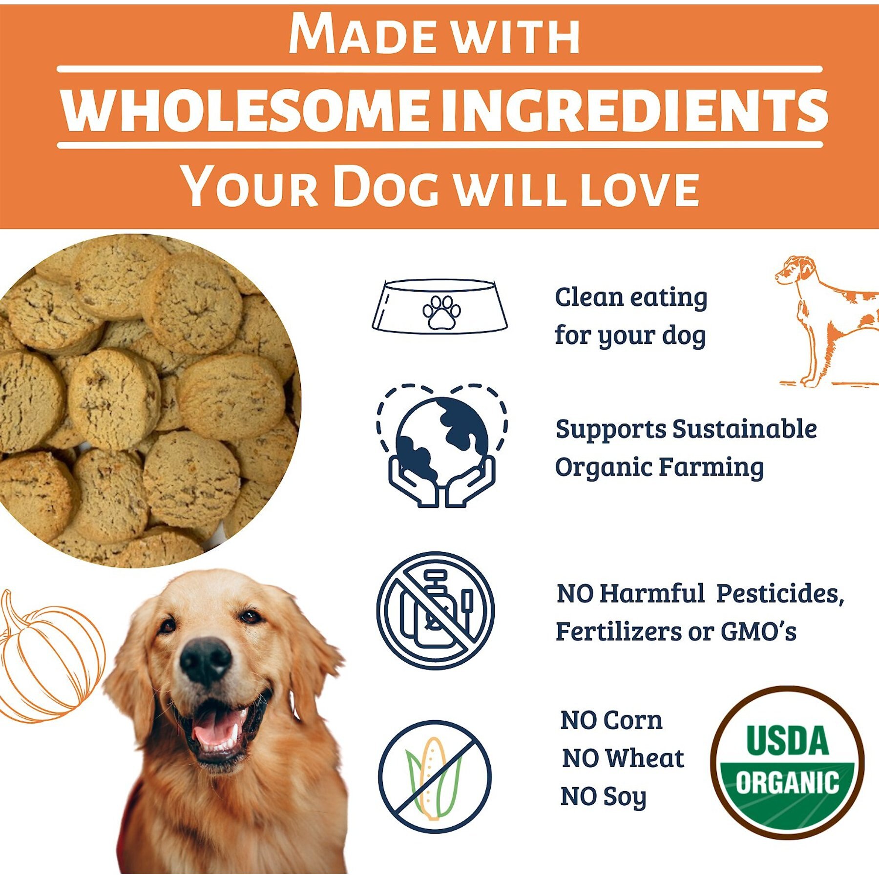 Dog Mamma’s Organic Variety Dog Treats, 4.6-oz bag