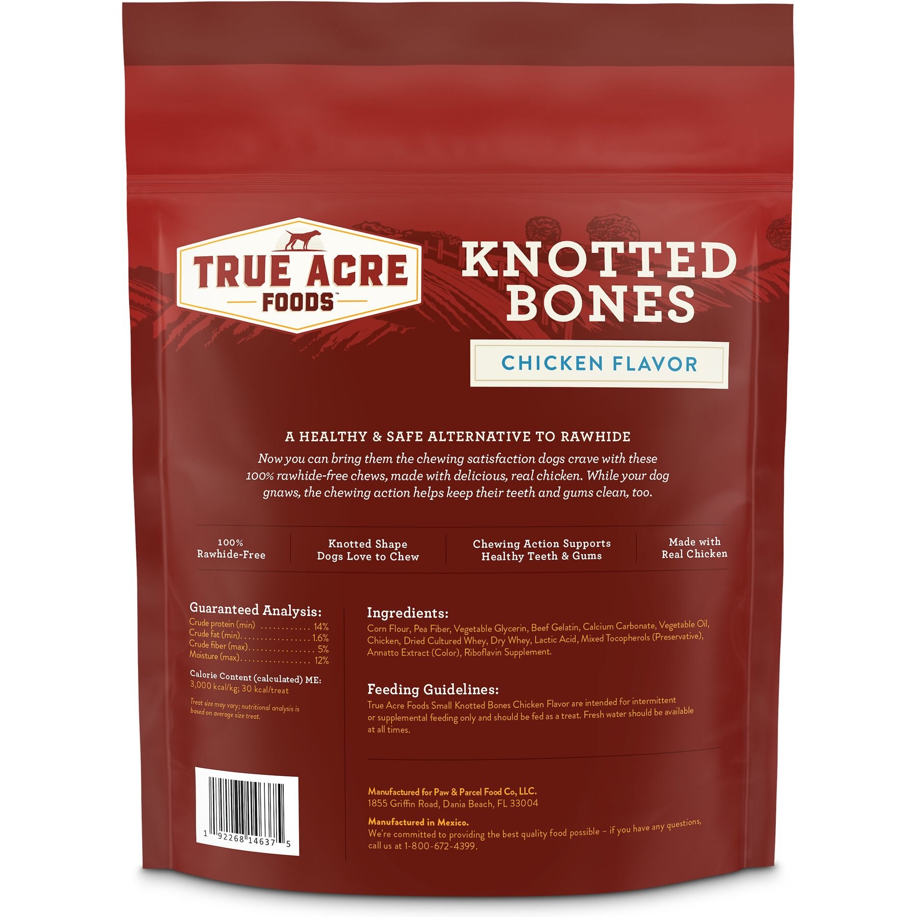 True Acre Foods, Rawhide-Free, Knotted Bones, with Natural Chicken Flavor Dog Treats